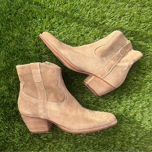 Dolce Vita, Silma Western Bootie, tan color, Suede Ankle Boots | Women’s 6.5‎